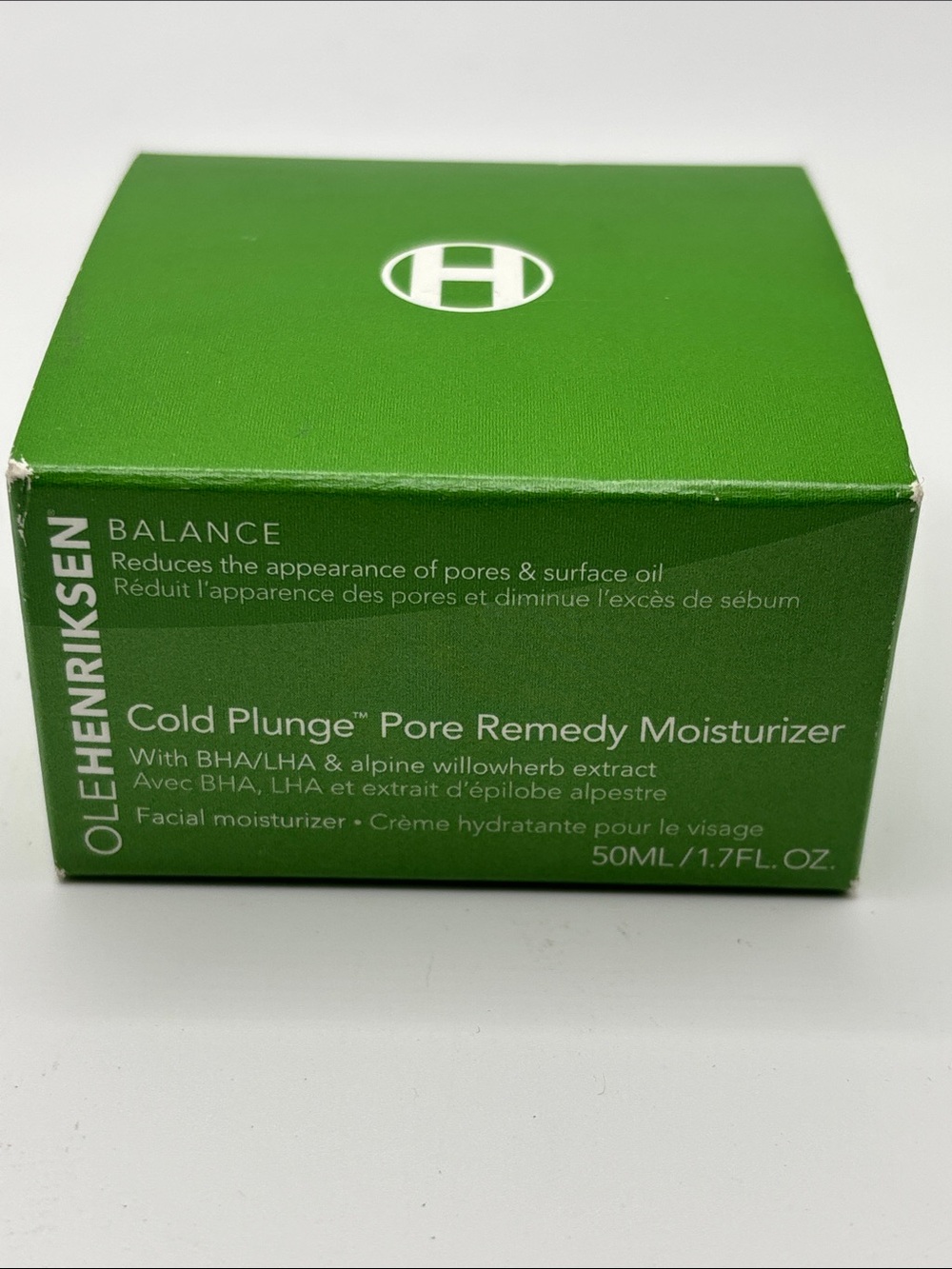 Ole Henriksen Green Cold Plunge Pore Remedy Moisturizer Packaging